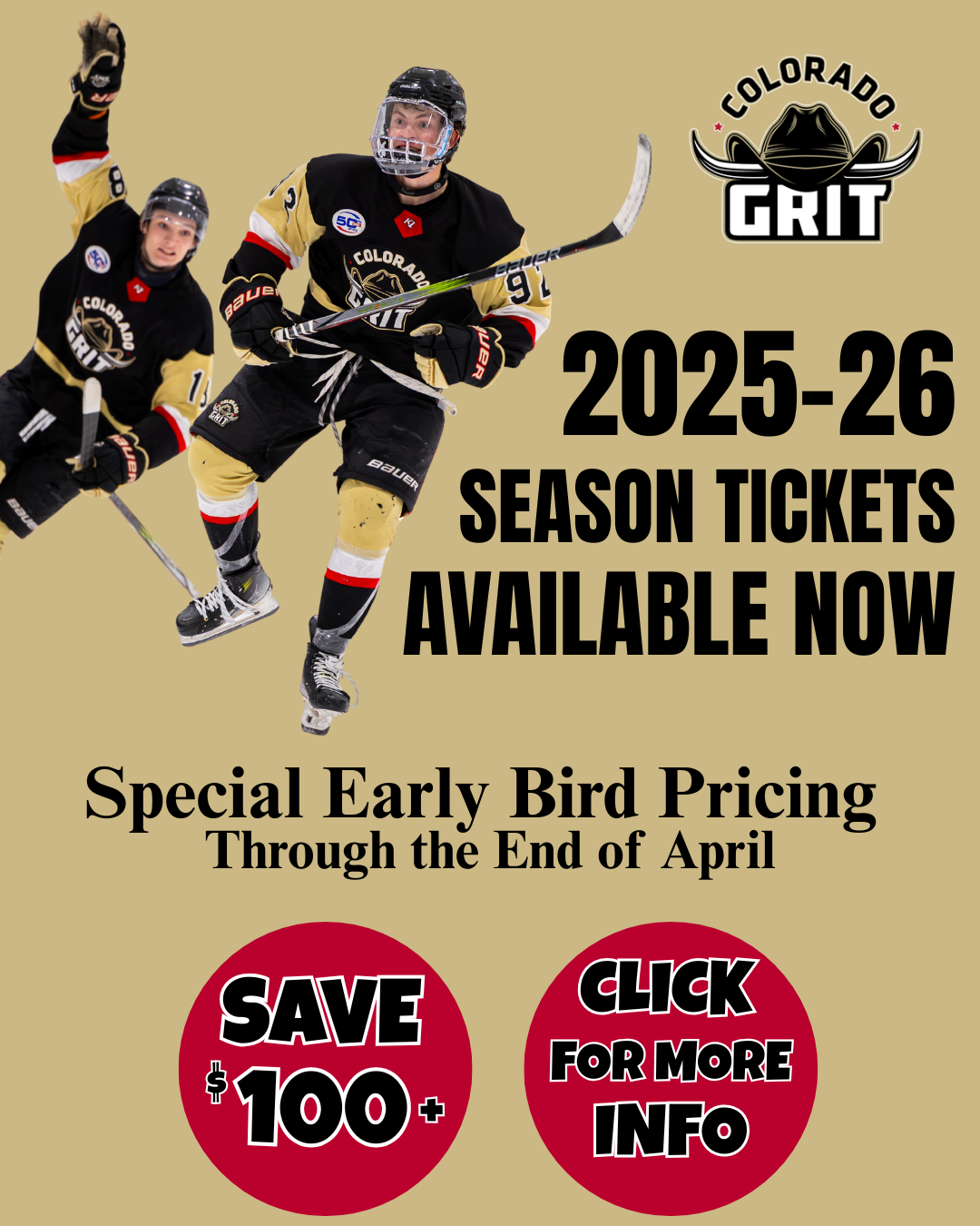 Colorado Grit Hockey Tickets